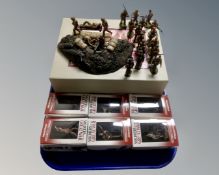 A tray containing a set of Ready4Action Gordon Highlanders,