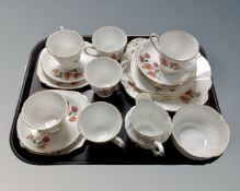 A Windsor bone china chrysanthemum 21 piece tea set.