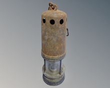 An early 20th century miner's safety lamp