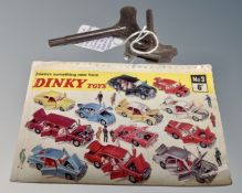 A Meccano key together with a Meccano O gauge railway key, a clockwork toy key and a Dinky No.