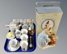A tray of Beatrix Potter collectables to include World of Beatrix Potter, Miss Rabbit, Flopsy,