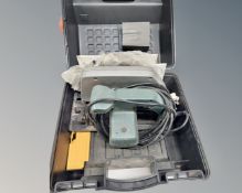 A boxed circular saw.