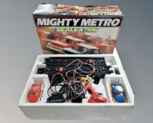 A Scalextric Might Metro set.