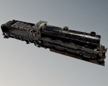 A matchstick model of a steam locomotive.