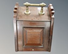 A late Victorian mahogany coal receiver.
