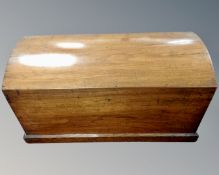 A mahogany domed topped blanket chest,