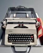 A Consul typewriter in carry case.