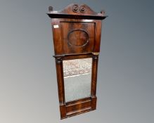 A continental mahogany mirror, 54cm by 120cm. CONDITION REPORT: Frame losses.