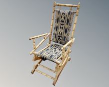 A bobbin turned rocking chair.