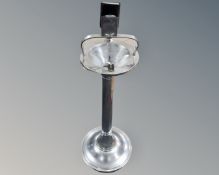 A 20th century chrome smoker's stand
