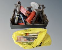 A box of axle stands.