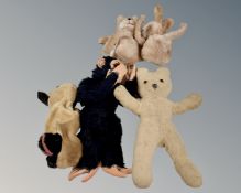 A box of 20th century children's teddy bears.