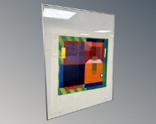 A continental colour print after Karl Riget, 54cm by 63cm.