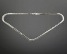 A silver articulated necklace,