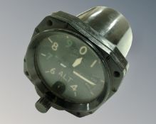 A Second World War altimeter with forces arrow, probably from a bomber, up to 45,