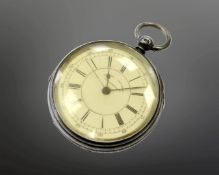 A silver chronograph by W Reeley & Sons,