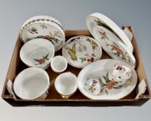 A box containing Royal Worcester Evesham oven to table ware.
