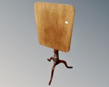 A Victorian mahogany tilt topped pedestal occasional table.