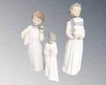 Three Nao children in night dress (3,