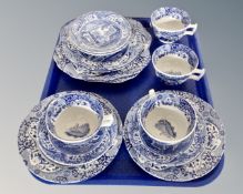A fourteen pieces of Spode Italian tea china