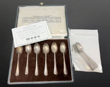 A cased set of six teaspoons from each assay office,