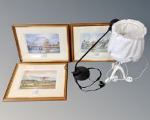 A box containing three Tom Harland signed limited edition prints,