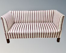 An early 20th century Scandinavian three seater hall settee.