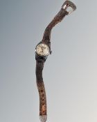 A vintage child's Hopalong Cassidy stainless steel wristwatch