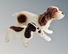 Two Beswick spaniels (2)