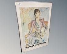 A continental museum poster 'Airsten Kjaers', 63cm by 94cm.
