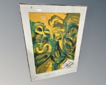 Continental School : Abstract limited edition colour print, numbered 178 of 500,