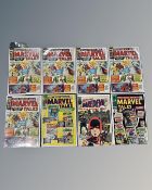 A group of vintage Marvel Tales comics, including five copies of issue #2, in plastic covers.