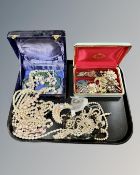 A collection of costume jewellery,