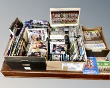 Three boxes of Newcastle United match day programmes,