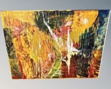 Continental School : Abstract study, oil on canvas, 123cm by 91cm.