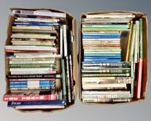 Two boxes of books relating to railways