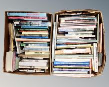 Two boxes of books relating to railways