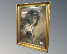 A gilt-framed print after G E Hicks,