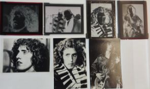 A collection of transparencies of 'The Who' 'Pink Floyd' and 'Deep Purple'.