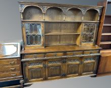 A Priory Oak carved Welsh dresser