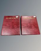 Two albums of Royal Mail first day cover stamps containing a total of 112 editions.