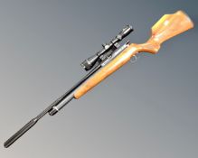 A Harrier X 22 calibre PCP bolt action air rifle with Nikko Stirling 3-9 x 40 Mountmaster