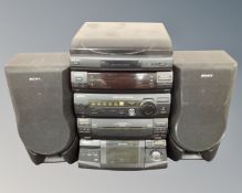 A Sony HiFi system with speakers. CONDITION REPORT: No remote.
