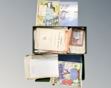 A box of vintage music books