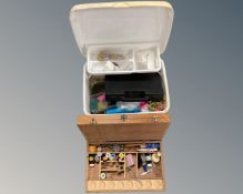 Three boxes containing Fly Tying kit and fishing flies (3)