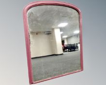 A Victorian overmantel mirror (painted)