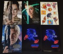 Star Wars, Sonic the Hedgehog flyers,