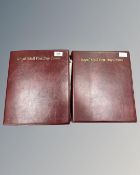 Two albums of Royal Mail first day cover stamps containing a total of 168 editions.