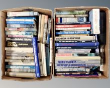 Two boxes of nautical books