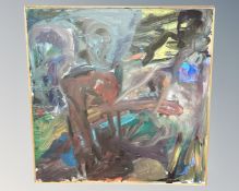 Jette Debois (Born 1956 - ) : Skagen, oil on canvas, signed and dated 1988 verso, 102cm by 102cm.